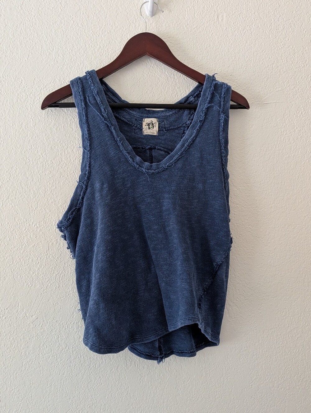 We The Free Care FP Slim n' Simple Blue Tank Size Large Beachy Boho